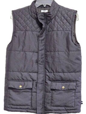 Crown & Ivy Kids Charcoal Puffer Vest XL